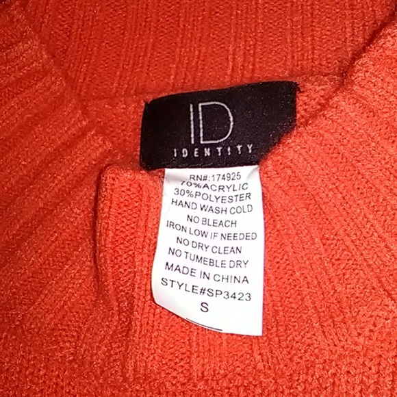 ID Identity, Oversized Small orange sweater - Picture 2 of 2